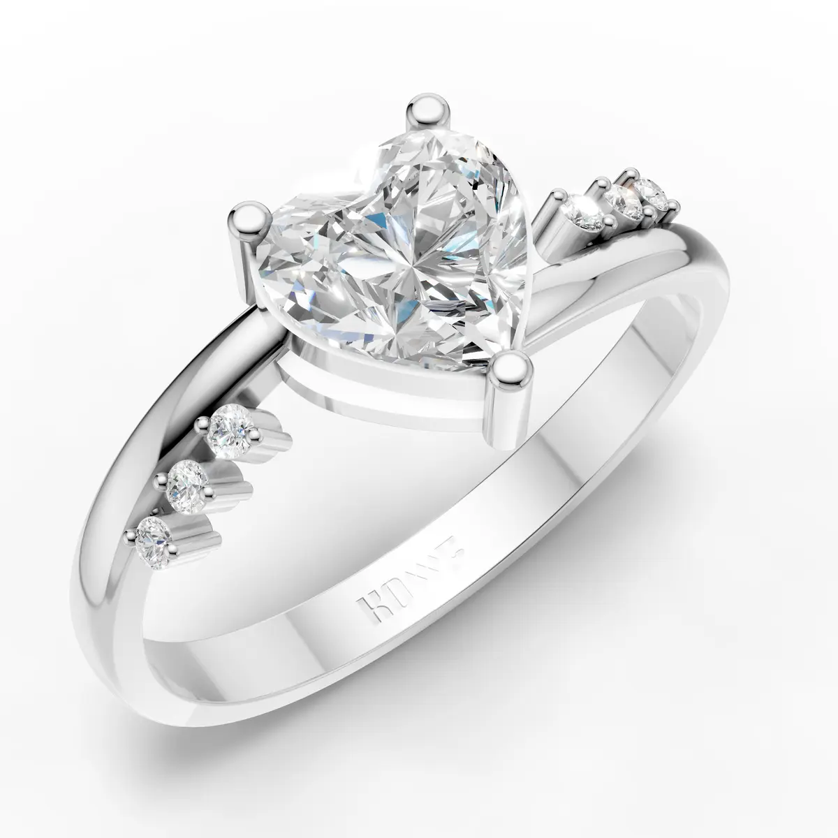 Heart Shape Diamond Solitaire Ring